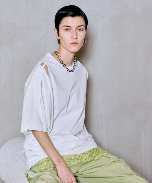 Asymmetrical Drape T-Shirt/アシンメトリードレープTEE（Tシャツ
