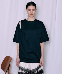 Asymmetrical Drape T-Shirt/アシンメトリードレープTEE