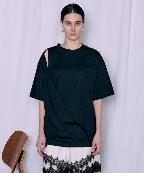 Asymmetrical Drape T-Shirt/アシンメトリードレープTEE（Tシャツ