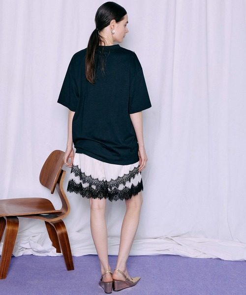MAISON SPECIAL(メゾンスペシャル)の「Asymmetrical Drape T-Shirt/アシンメトリードレープTEE(Tシャツ/カットソー・レディース・ホワイト/イエロー/パープル/ブラック・FREE)」の21枚目の写真