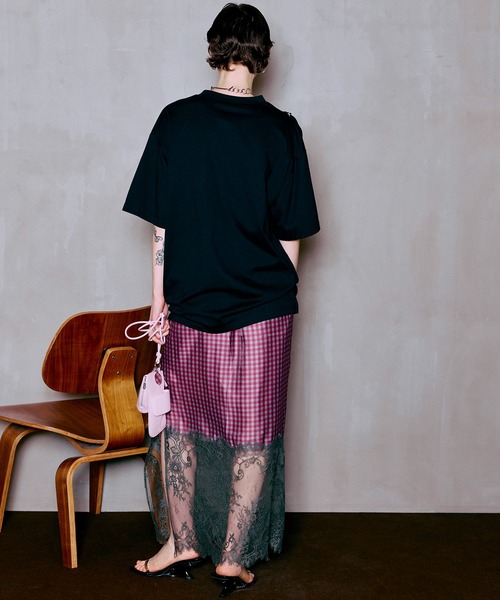 MAISON SPECIAL(メゾンスペシャル)の「Asymmetrical Drape T-Shirt/アシンメトリードレープTEE(Tシャツ/カットソー・レディース・ホワイト/イエロー/パープル/ブラック・FREE)」の15枚目の写真