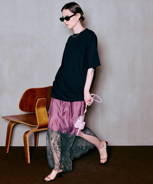 MAISON SPECIAL(メゾンスペシャル)の「Asymmetrical Drape T-Shirt/アシンメトリードレープTEE(Tシャツ/カットソー・レディース・ホワイト/イエロー/パープル/ブラック・FREE)」の16枚目の写真