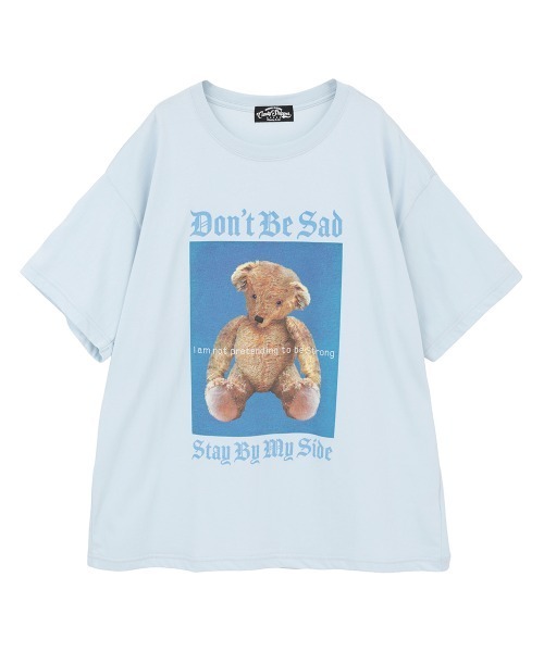 Candy Stripper（キャンディストリッパー）の「STAY BY MY SIDE BIG Tシャツ（Tシャツ/カットソー・レディース・ライトブルー/ブラック/オフホワイト/ピンク・FREE）」の4枚目の写真