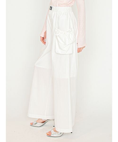 SORIN（ソリン　）の「Design Pockets Wide Pants/デザインポケットワイドパンツ（その他パンツ・レディース・ホワイト/ライトブルー・36/38）」の2枚目の写真