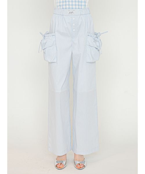 SORIN（ソリン　）の「Design Pockets Wide Pants/デザインポケットワイドパンツ（その他パンツ・レディース・ホワイト/ライトブルー・36/38）」の12枚目の写真