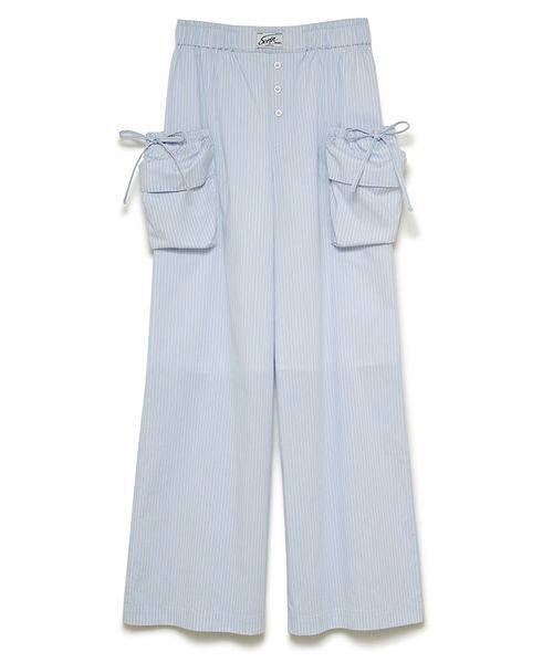 SORIN（ソリン　）の「Design Pockets Wide Pants/デザインポケットワイドパンツ（その他パンツ・レディース・ホワイト/ライトブルー・36/38）」の10枚目の写真