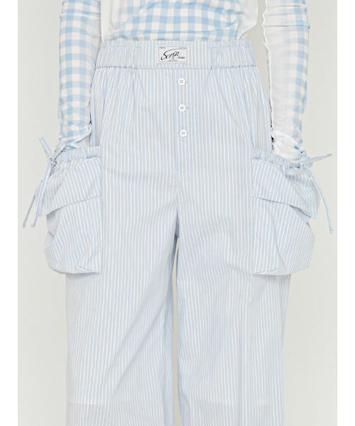 SORIN（ソリン　）の「Design Pockets Wide Pants/デザインポケットワイドパンツ（その他パンツ・レディース・ホワイト/ライトブルー・36/38）」の8枚目の写真