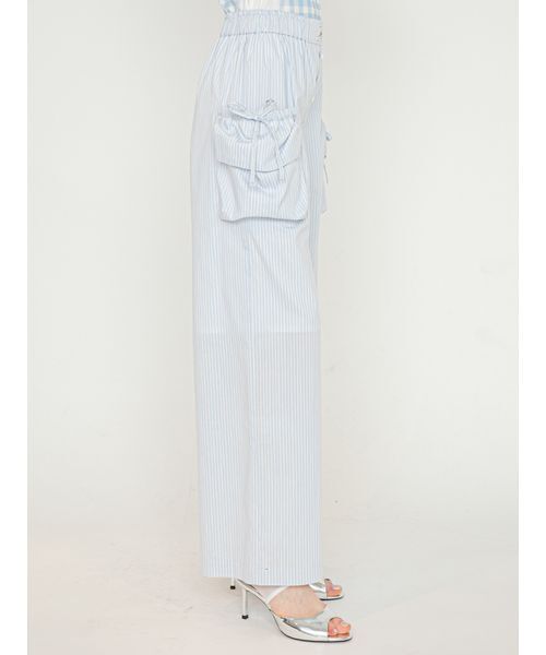 SORIN（ソリン　）の「Design Pockets Wide Pants/デザインポケットワイドパンツ（その他パンツ・レディース・ホワイト/ライトブルー・36/38）」の6枚目の写真