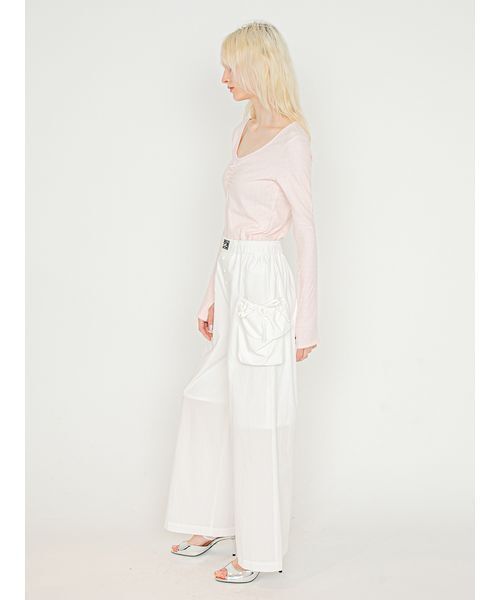 SORIN（ソリン　）の「Design Pockets Wide Pants/デザインポケットワイドパンツ（その他パンツ・レディース・ホワイト/ライトブルー・36/38）」の3枚目の写真