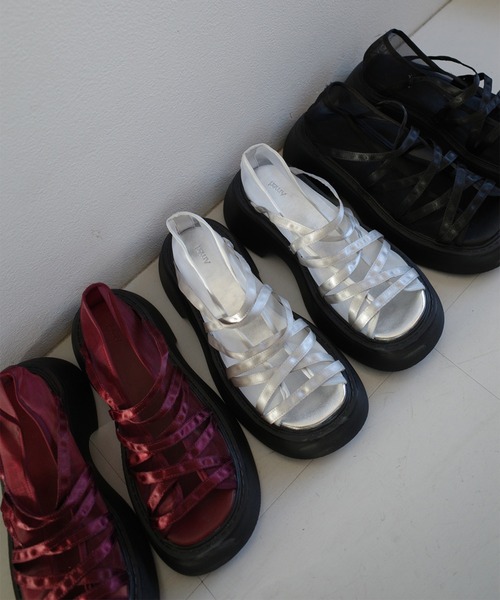 Ameri（アメリ）の「MEDI MARY JANE SHEER SANDAL（サンダル・レディース・チェリーピンク/シルバー/ブラック・SMALL/MEDIUM/LARGE）」の4枚目の写真