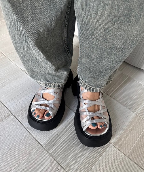 Ameri（アメリ）の「MEDI MARY JANE SHEER SANDAL（サンダル・レディース・チェリーピンク/シルバー/ブラック・SMALL/MEDIUM/LARGE）」の6枚目の写真