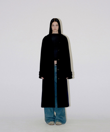 DIAGONAL（ダイアゴナル）の「RELAXED BALMACAAN COAT (navy)（チェスターコート）」