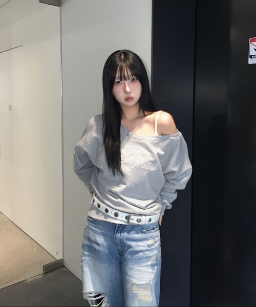 KHAKIPOINT（カーキポイント）の「Lettering Sweat Shirt (gray)（スウェット・レディース・その他・FREE）」の7枚目の写真