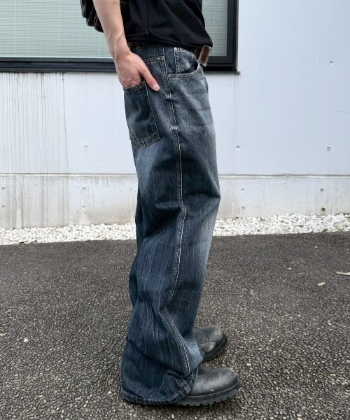 Chikashitsu +（チカシツプラス）の「【Chikashitsu +】washed slim denim pants / 【チカシツプラス】ウォッシュスリムデニムパンツ＜着用動画あり＞（デニムパンツ・メンズ・ブルー・M/S）」の8枚目の写真