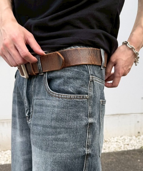 Chikashitsu +（チカシツプラス）の「【Chikashitsu +】washed slim denim pants / 【チカシツプラス】ウォッシュスリムデニムパンツ＜着用動画あり＞（デニムパンツ・メンズ・ブルー・M/S）」の11枚目の写真
