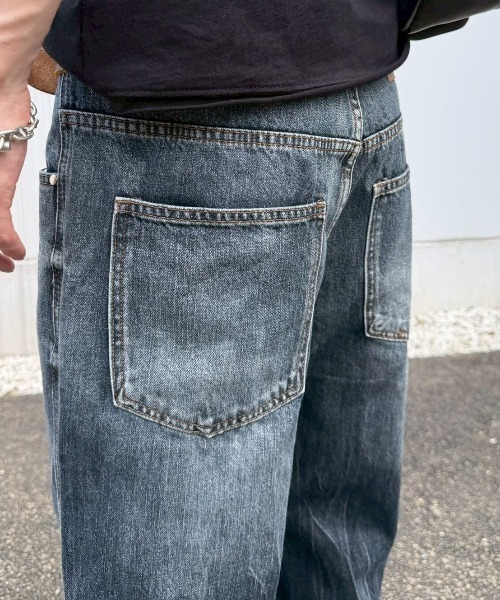 Chikashitsu +（チカシツプラス）の「【Chikashitsu +】washed slim denim pants / 【チカシツプラス】ウォッシュスリムデニムパンツ＜着用動画あり＞（デニムパンツ・メンズ・ブルー・M/S）」の12枚目の写真