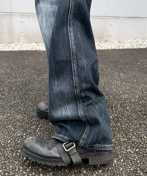 Chikashitsu +（チカシツプラス）の「【Chikashitsu +】washed slim denim pants / 【チカシツプラス】ウォッシュスリムデニムパンツ＜着用動画あり＞（デニムパンツ・メンズ・ブルー・M/S）」の13枚目の写真