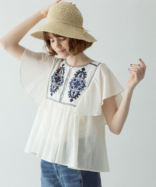 URBAN RESEARCH Sonny Label(アーバンリサーチサニーレーベル)の「スパンコールエンブロイダリーブラウス(シャツ/ブラウス・レディース・ブラック/オフホワイト/グリーン系その他/オレンジ・FREE)」の8枚目の写真