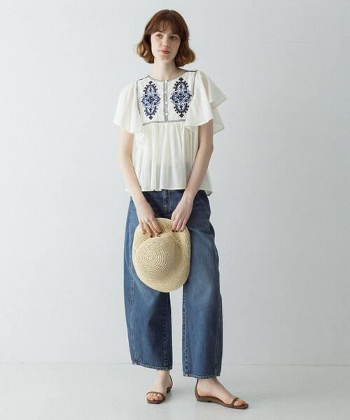 URBAN RESEARCH Sonny Label(アーバンリサーチサニーレーベル)の「スパンコールエンブロイダリーブラウス(シャツ/ブラウス・レディース・ブラック/オフホワイト/グリーン系その他/オレンジ・FREE)」の10枚目の写真