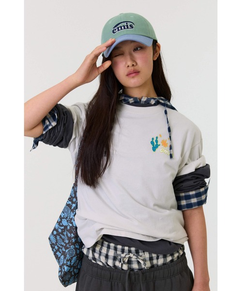 EMIS(イミス)の「COASTAL EMBROIDERY T-SHIRT(Tシャツ/カットソー・レディース・ネイビー/ライトブルー/ホワイト系その他/ホワイト・FREE)」の12枚目の写真
