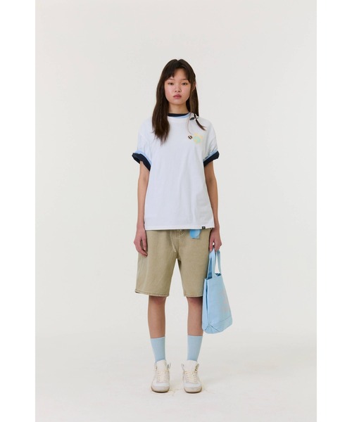 EMIS(イミス)の「COASTAL EMBROIDERY T-SHIRT(Tシャツ/カットソー・レディース・ネイビー/ライトブルー/ホワイト系その他/ホワイト・FREE)」の6枚目の写真