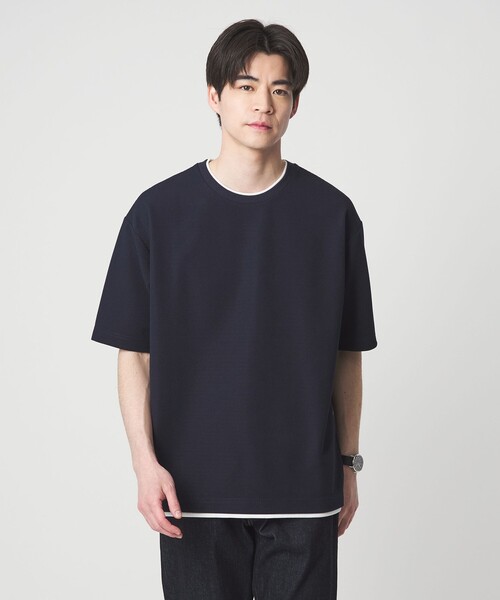 WEB限定】JUST fit フェイクレイヤード Tシャツ カットソー -吸水速乾
