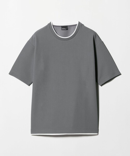 green label relaxing（グリーンレーベルリラクシング）の「【WEB限定】JUST fit フェイクレイヤード Tシャツ カットソー -吸水速乾・抗菌-（Tシャツ/カットソー・メンズ・ライトグレー/ダークグレー/ネイビー・XL/L/M/S）」の19枚目の写真