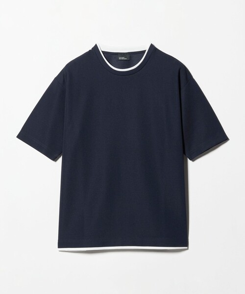 green label relaxing（グリーンレーベルリラクシング）の「【WEB限定】JUST fit フェイクレイヤード Tシャツ カットソー -吸水速乾・抗菌-（Tシャツ/カットソー・メンズ・ライトグレー/ダークグレー/ネイビー・XL/L/M/S）」の13枚目の写真