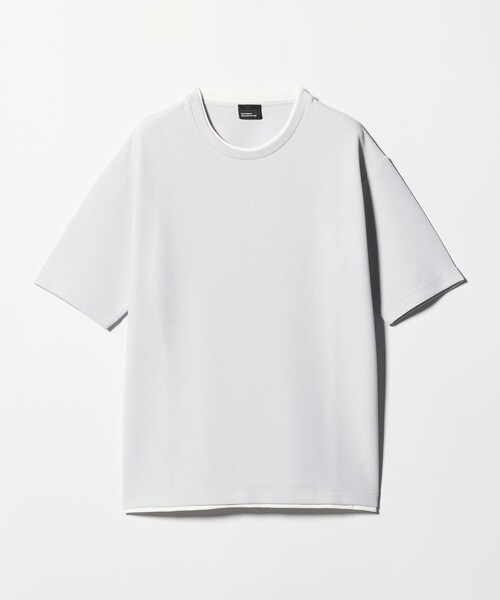 green label relaxing（グリーンレーベルリラクシング）の「【WEB限定】JUST fit フェイクレイヤード Tシャツ カットソー -吸水速乾・抗菌-（Tシャツ/カットソー・メンズ・ライトグレー/ダークグレー/ネイビー・XL/L/M/S）」の10枚目の写真