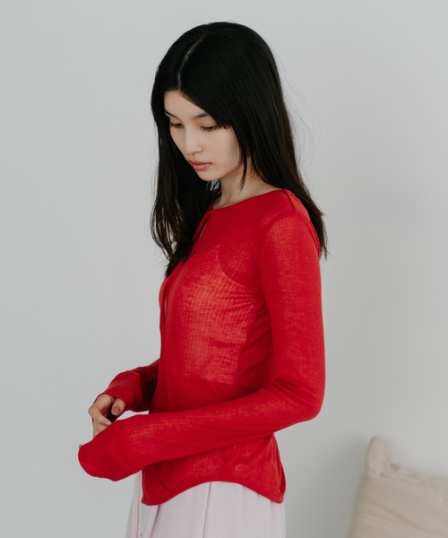 duei(デュイ)の「2wayツイストシアートップス(Tシャツ/カットソー・レディース・グレー/レッド・FREE)」の14枚目の写真