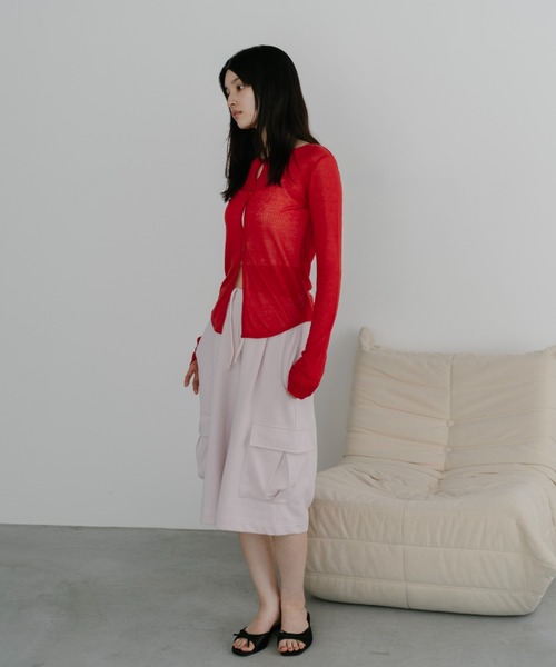 duei(デュイ)の「2wayツイストシアートップス(Tシャツ/カットソー・レディース・グレー/レッド・FREE)」の18枚目の写真