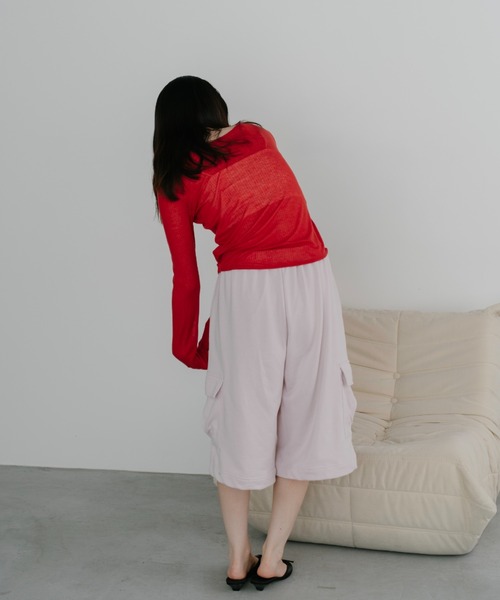 duei(デュイ)の「2wayツイストシアートップス(Tシャツ/カットソー・レディース・グレー/レッド・FREE)」の19枚目の写真