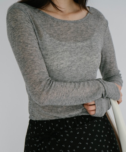 duei(デュイ)の「2wayツイストシアートップス(Tシャツ/カットソー・レディース・グレー/レッド・FREE)」の4枚目の写真