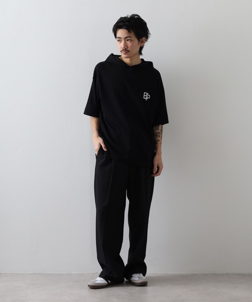 FUNALIVE(ファンアライブ)の「フード付き ロゴ 刺繍 半袖 Tシャツ(Tシャツ/カットソー・メンズ・レディッシュグレー/ホワイト/ネイビー/ブラック・M/L/LL)」の20枚目の写真
