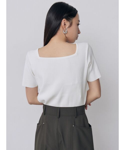 MURUA(ムルーア)の「【接触冷感】前後2WAYデコルテオープンハーフニット【近赤外線カット】 夏服(ニット/セーター・レディース・ブラック/レッド/ホワイト・FREE)」の22枚目の写真