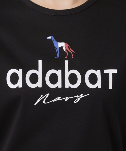 adabat(アダバット)の「【ADABAT NAVY】接触冷感/抗菌防臭/消臭 アイスクリアコットンロゴT(Tシャツ/カットソー・レディース・ブラック/ホワイト/ピンク・38/40/42)」の20枚目の写真