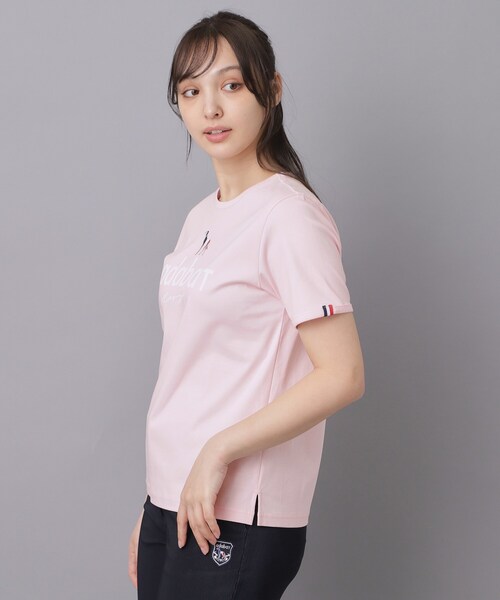 adabat(アダバット)の「【ADABAT NAVY】接触冷感/抗菌防臭/消臭 アイスクリアコットンロゴT(Tシャツ/カットソー・レディース・ブラック/ホワイト/ピンク・38/40/42)」の22枚目の写真