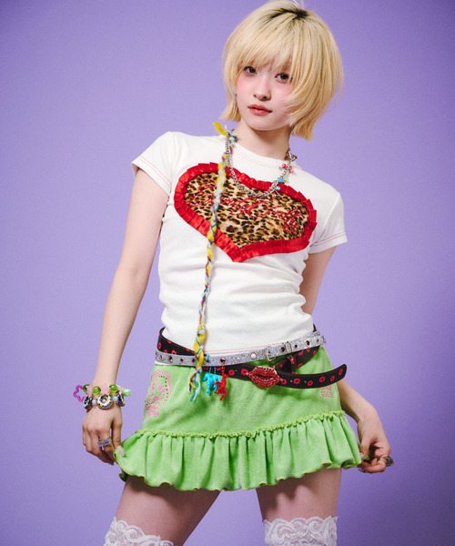 GALFY（ガルフィー）の「『GALFY/ガルフィー』らぶりぃチビT【Z】（Tシャツ/カットソー・レディース・ブラック/ピンク/ホワイト・FREE）」の5枚目の写真