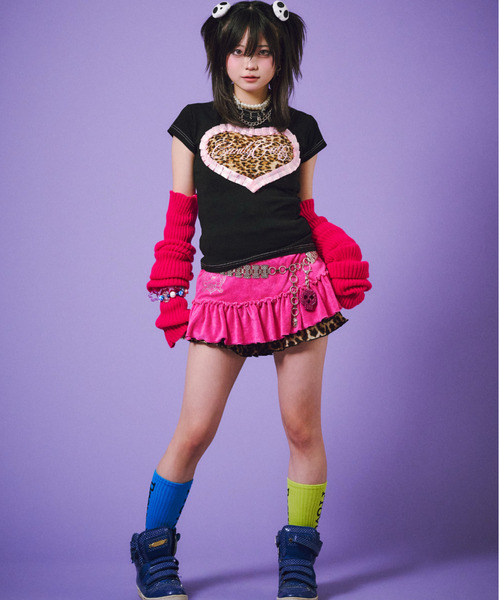 GALFY（ガルフィー）の「『GALFY/ガルフィー』らぶりぃチビT【Z】（Tシャツ/カットソー・レディース・ブラック/ピンク/ホワイト・FREE）」の9枚目の写真