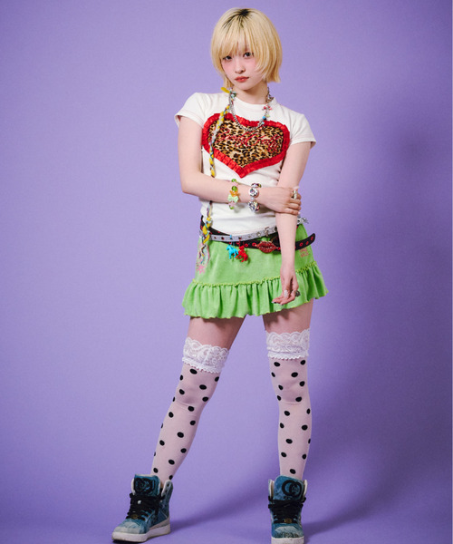 GALFY（ガルフィー）の「『GALFY/ガルフィー』らぶりぃチビT【Z】（Tシャツ/カットソー・レディース・ブラック/ピンク/ホワイト・FREE）」の6枚目の写真
