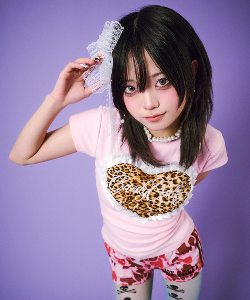 GALFY（ガルフィー）の「『GALFY/ガルフィー』らぶりぃチビT【Z】（Tシャツ/カットソー・レディース・ブラック/ピンク/ホワイト・FREE）」の10枚目の写真