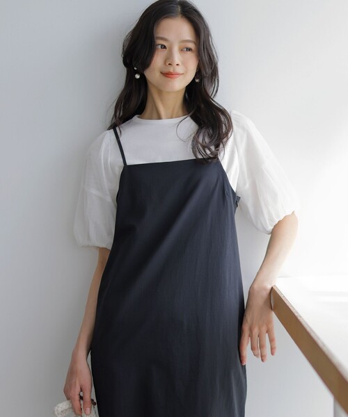 組曲(クミキョク)の「コットンポンチ チュールコンビ カットソー(Tシャツ/カットソー・レディース・グレー系/ホワイト系/ブラック系・3/2)」の1枚目の写真