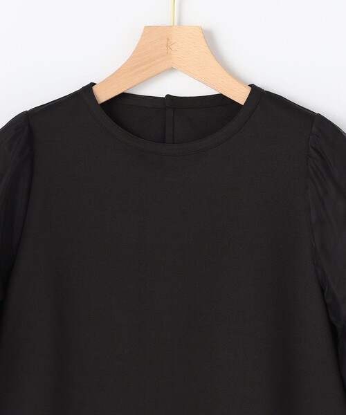 組曲(クミキョク)の「コットンポンチ チュールコンビ カットソー(Tシャツ/カットソー・レディース・グレー系/ホワイト系/ブラック系・3/2)」の12枚目の写真