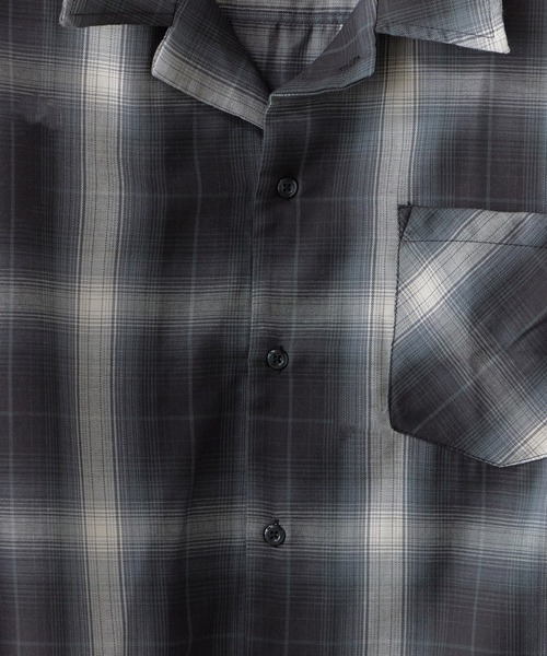 ROOPTOKYO（ループトウキョウ）の「先染め半袖シャツ 開襟シャツ 2026年春夏（シャツ/ブラウス・メンズ・チャコールグレー/ブラック/ホワイト系その他/ブラック系その他/ブルー系その他/ホワイト系その他2・M/L/LL）」の8枚目の写真