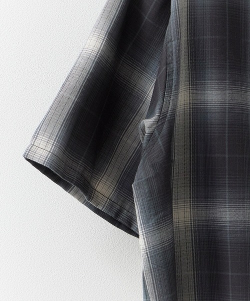 ROOPTOKYO（ループトウキョウ）の「先染め半袖シャツ 開襟シャツ 2026年春夏（シャツ/ブラウス・メンズ・チャコールグレー/ブラック/ホワイト系その他/ブラック系その他/ブルー系その他/ホワイト系その他2・M/L/LL）」の10枚目の写真