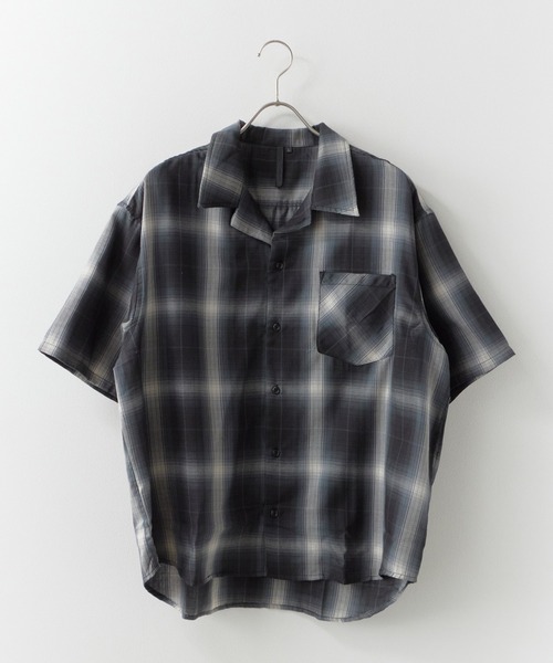 ROOPTOKYO（ループトウキョウ）の「先染め半袖シャツ 開襟シャツ 2026年春夏（シャツ/ブラウス・メンズ・チャコールグレー/ブラック/ホワイト系その他/ブラック系その他/ブルー系その他/ホワイト系その他2・M/L/LL）」の13枚目の写真