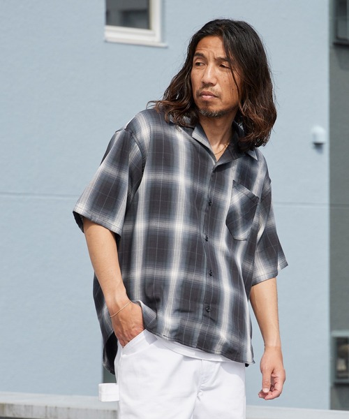 ROOPTOKYO（ループトウキョウ）の「先染め半袖シャツ 開襟シャツ 2026年春夏（シャツ/ブラウス・メンズ・チャコールグレー/ブラック/ホワイト系その他/ブラック系その他/ブルー系その他/ホワイト系その他2・M/L/LL）」の17枚目の写真