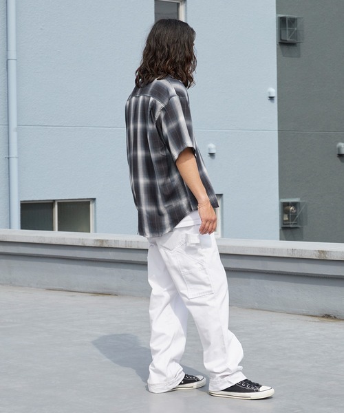 ROOPTOKYO（ループトウキョウ）の「先染め半袖シャツ 開襟シャツ 2026年春夏（シャツ/ブラウス・メンズ・チャコールグレー/ブラック/ホワイト系その他/ブラック系その他/ブルー系その他/ホワイト系その他2・M/L/LL）」の21枚目の写真