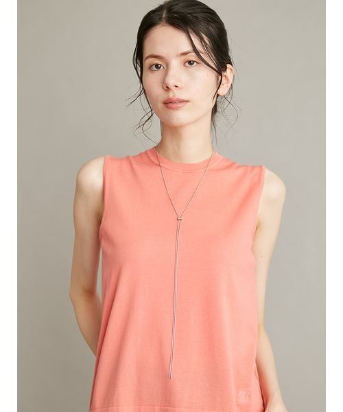 Mila Owen(ミラオーウェン)の「【ウォッシャブル】アンサンブルギザコットンノースリニット(タンクトップ・レディース・ライム/グリーン/ダークブラウン/オレンジ・0/1)」の17枚目の写真