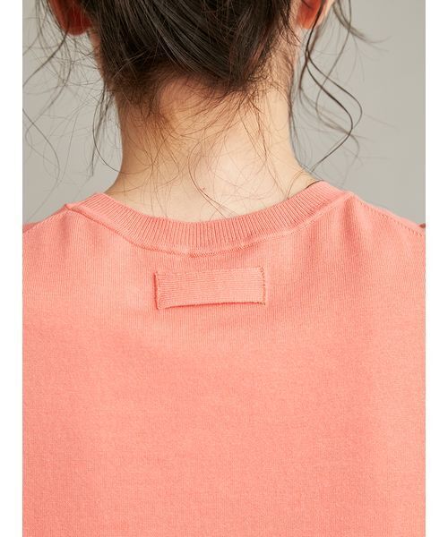 Mila Owen(ミラオーウェン)の「【ウォッシャブル】アンサンブルギザコットンノースリニット(タンクトップ・レディース・ライム/グリーン/ダークブラウン/オレンジ・0/1)」の14枚目の写真